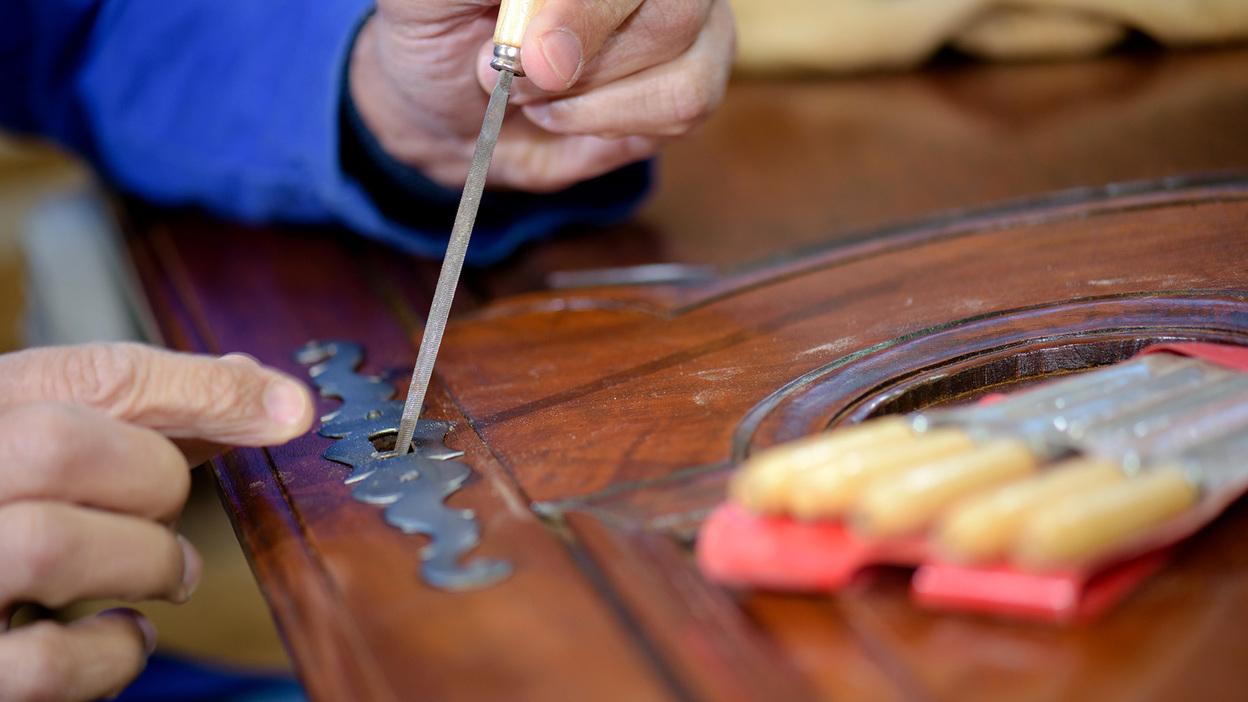 Detailaufnahme Möbelrestaurierung